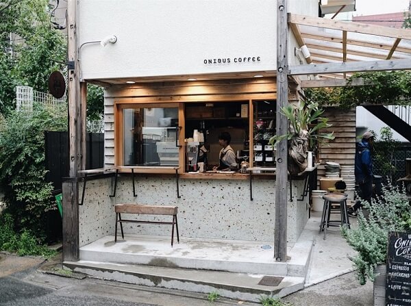 Contoh Desain Cafe Mini Depan Rumah dengan Konsep Box Metal