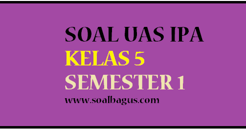 Soal Latihan UAS IPA Kelas 5 Semester 1 2016 2017 - Portal Edukasi