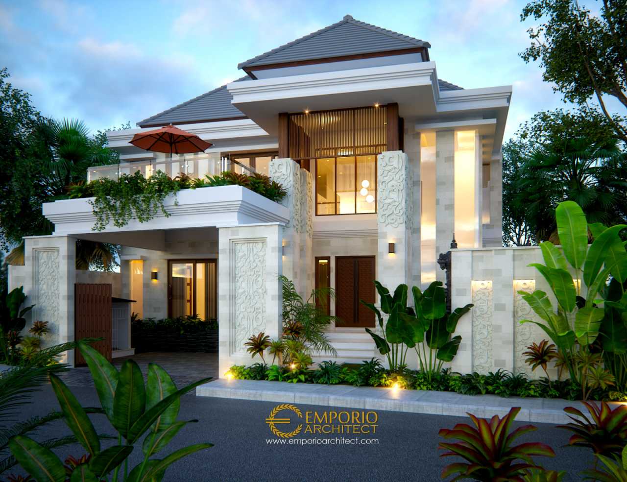 Desain Rumah Tinggal Terbaik Villa Bali Tropis di Bali 2