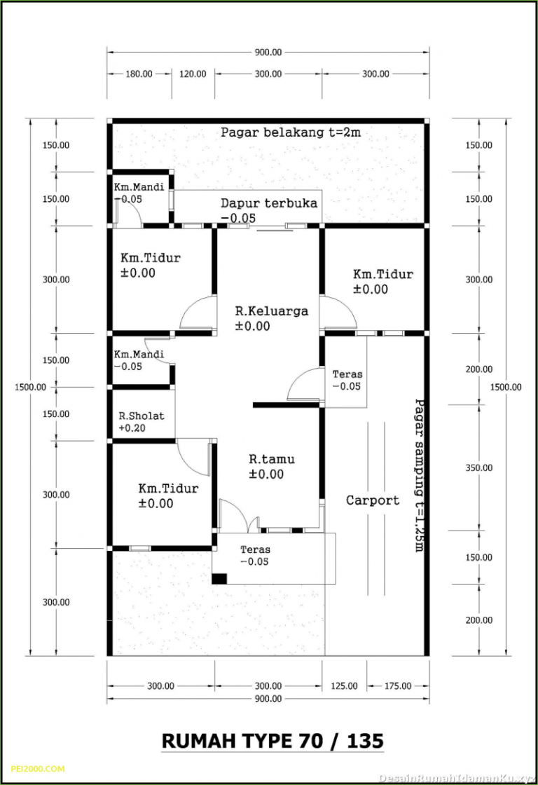 Desain Rumah 6x12 3 Kamar Homecare24 7123